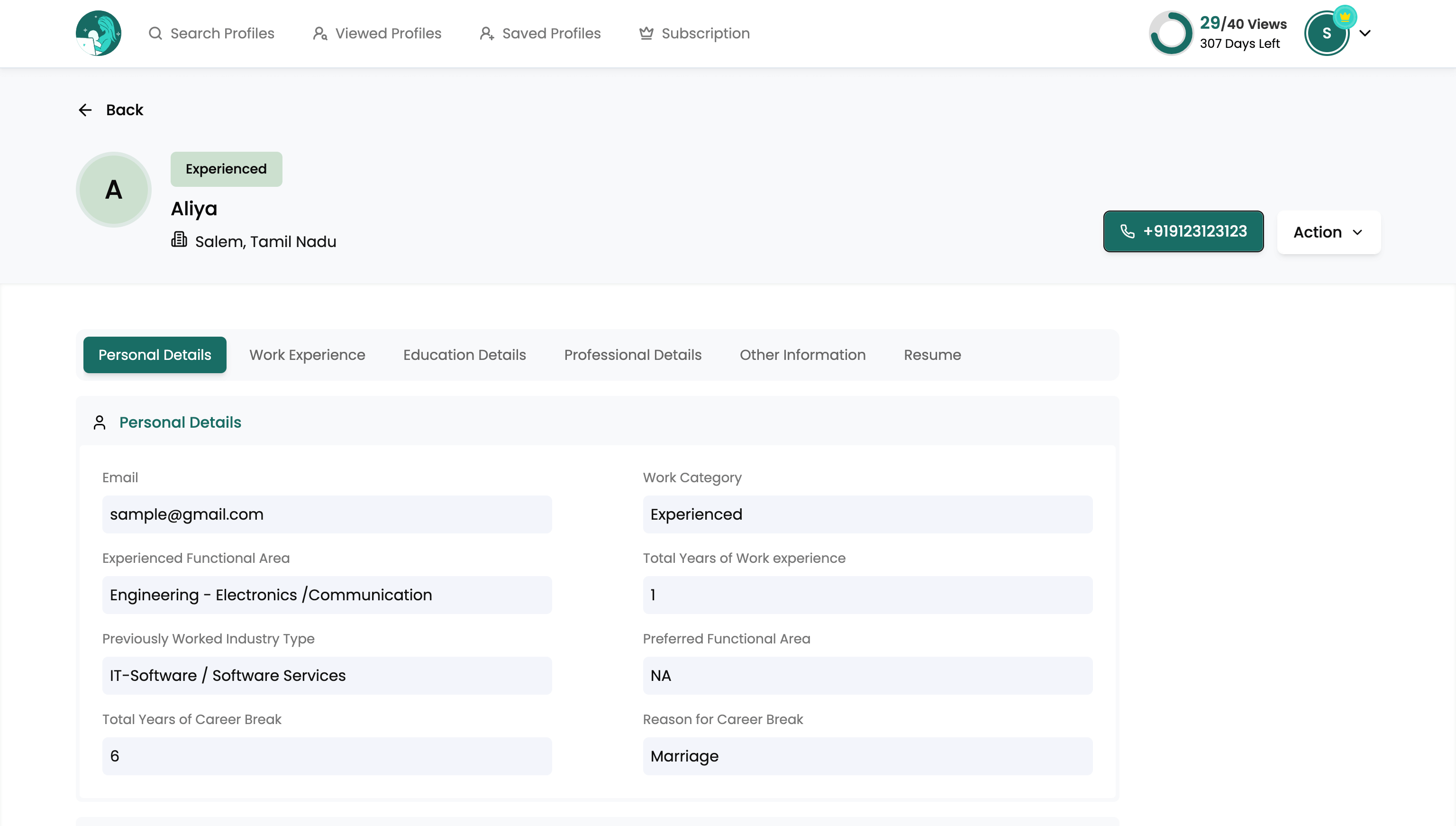 Candidate Profile Overview